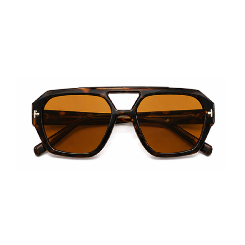 ARUBA unisex solbrille med brune glas og tortoise stel.