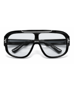 ISTANBUL oversized solbriller clear linse og sort stel