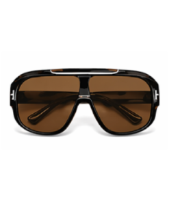 ISTANBUL oversized solbriller brun linse og sort stel